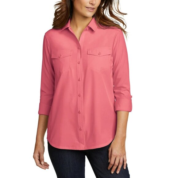 Red  Nwt - Eddie Bauer Ladies' Departure Top.‎ - Picture 1 of 4